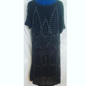Vintage Hand beaded Flapper Style Dress